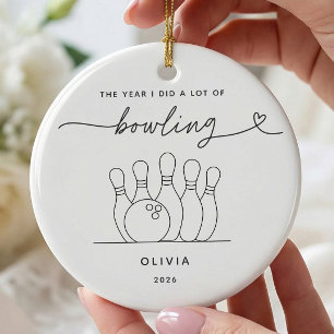 Personalised Bowling Christmas Ornament
