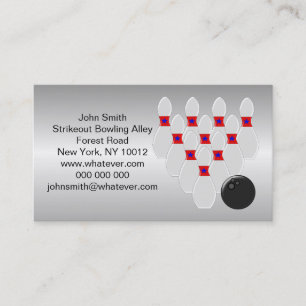 Personalised Bowling Design Business Card