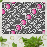 Personalised bowling towel for female bowlers<br><div class="desc">Personalised bowling towel for female bowlers. Pink bowling ball pattern. Sports gift idea for professionals and enthusiasts Custom background colour.</div>