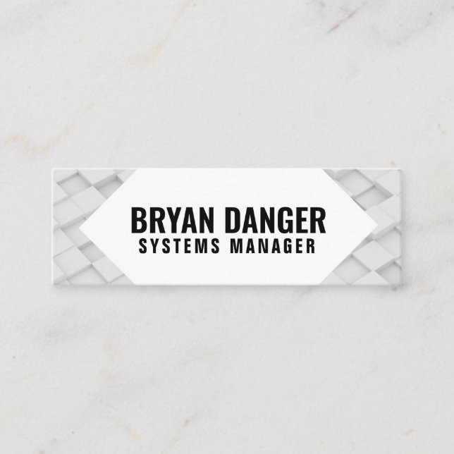 Personalised "Box World" Twitter Mini Business Card (Front)