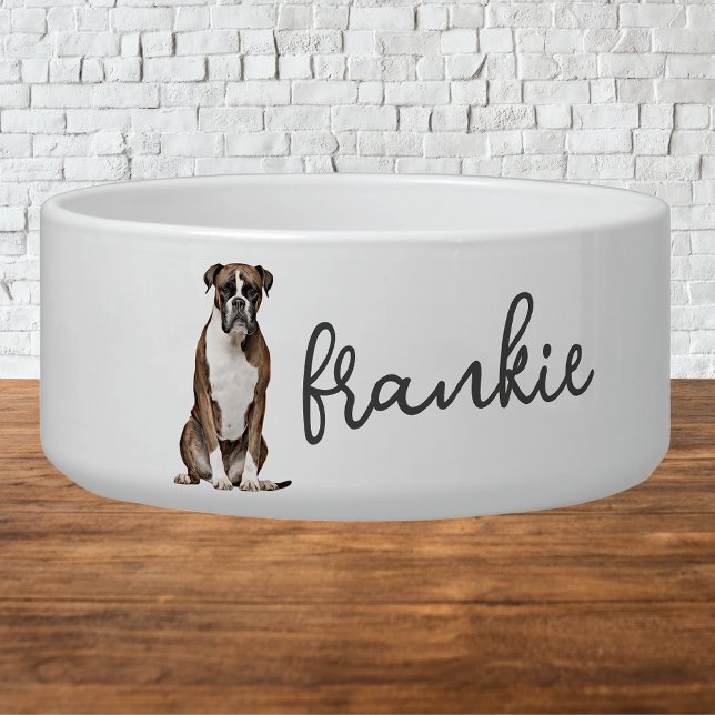 Personalised Boxer Dog Food Bowl (Creator Uploaded)