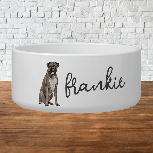 Personalised Boxer Dog Food Bowl (Creator Uploaded)