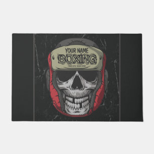 Personalised Boxer Fight Club Skeleton Boxing Gym Doormat
