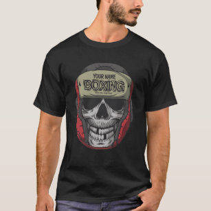 Personalised Boxer Fight Club Skeleton Boxing Gym  T-Shirt