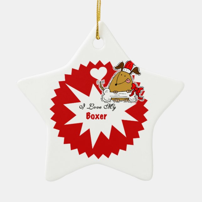 Personalised Boxer Keepsake Ornament (Front)