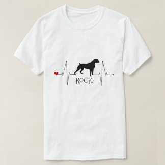 Personalised Boxer Love My Dog Heart Beat T-Shirt