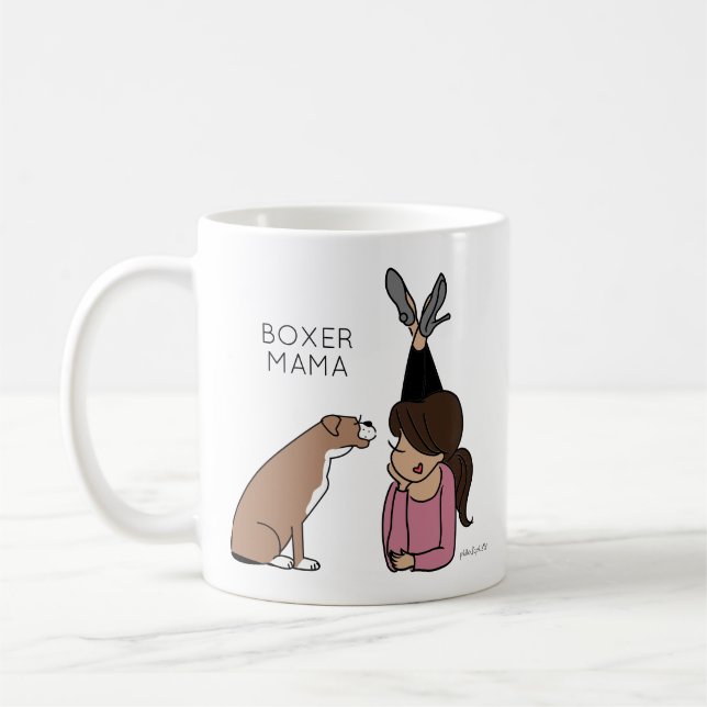 Personalised Boxer Mama Coffee Mug (Left)
