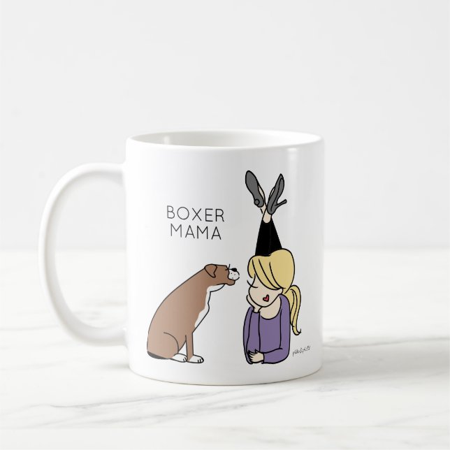 Personalised Boxer Mama Coffee Mug (Left)