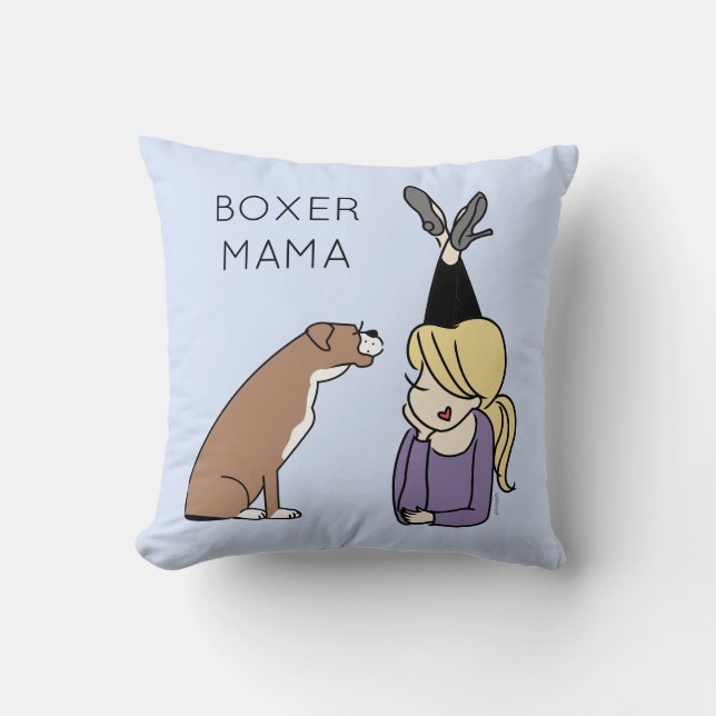 Personalised Boxer Mama Cushion (Front)