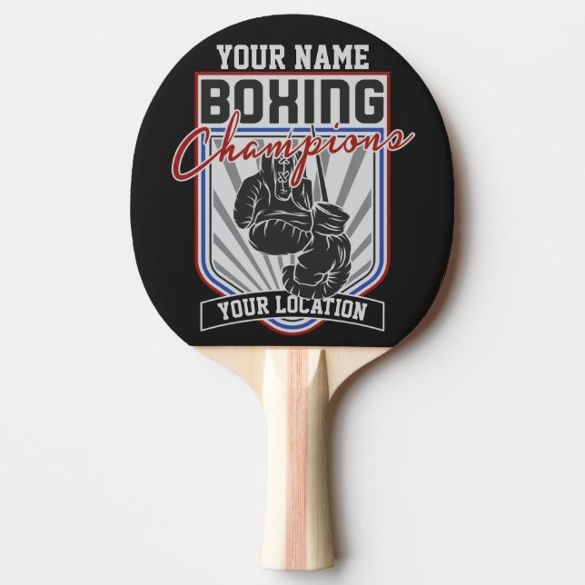 Personalised Boxing Champions Boxer Fitness Gym  Ping Pong Paddle (Front)
