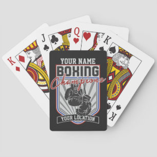 Personalised Boxing Champions Boxer Fitness Gym Playing Cards