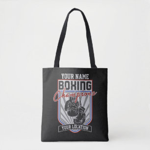 Personalised Boxing Champions Boxer Fitness Gym  Tote Bag