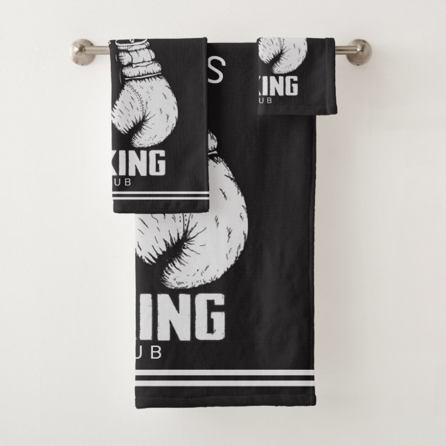 Personalised Boxing Club Boxer Gym Fighter Gloves Bath Towel Set (Insitu)