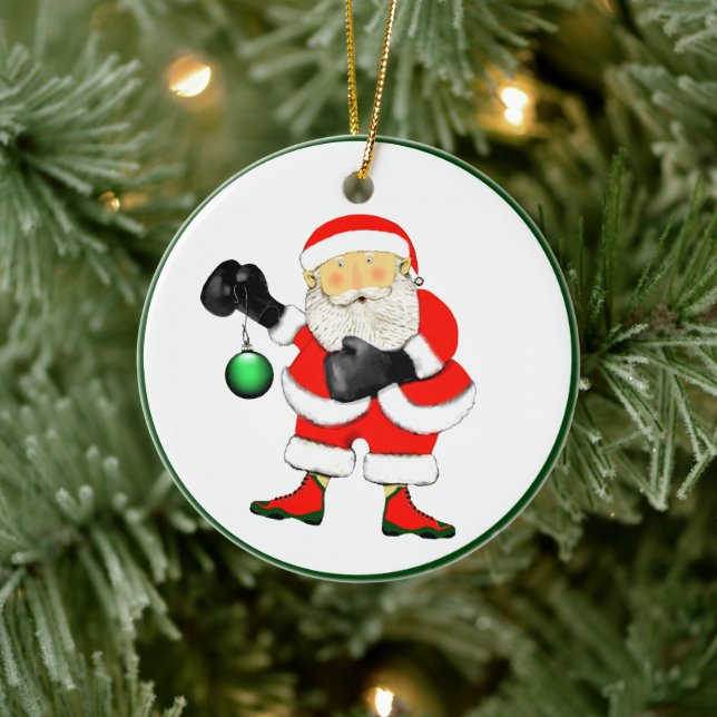 Personalised Boxing Collectable Ceramic Tree Decoration (Tree)