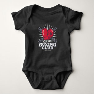 Personalised Boxing Gloves Fighter Champion Boxer Baby Bodysuit