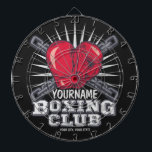 Personalised Boxing Gloves Fighter Champion Boxer Dartboard<br><div class="desc">Personalised Boxing Red Gloves and Chains,  Prize fighter Champion Boxer design- Customise with your Name and Custom Text!</div>