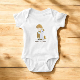 Personalised Boy and Pony Baby Bodysuit