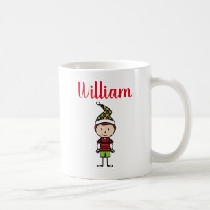personalised boy red hair christmas coffee mug