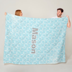 Personalised Boy Room Modern Teepee Arrow Pattern Fleece Blanket