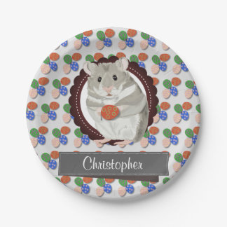 Personalised Boy’s Hamster Easter  Paper Plate