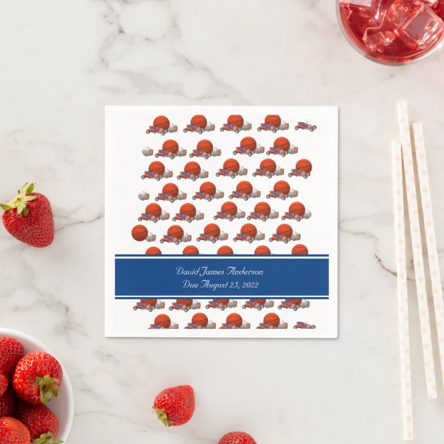 Personalised Boy Toys Themed Napkin (Insitu)