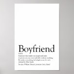 Personalised Boyfriend Definition Poster<br><div class="desc">Personalise for your boyfriend,  to create a unique valentine,  Christmas or birthday gift. A perfect way to show him how amazing he is every day. Designed by Thisisnotme©</div>