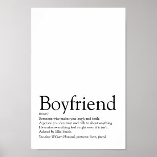 Personalised Boyfriend Definition Poster