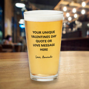 Personalised Boyfriend Valentine's Day Quote Beer Glass