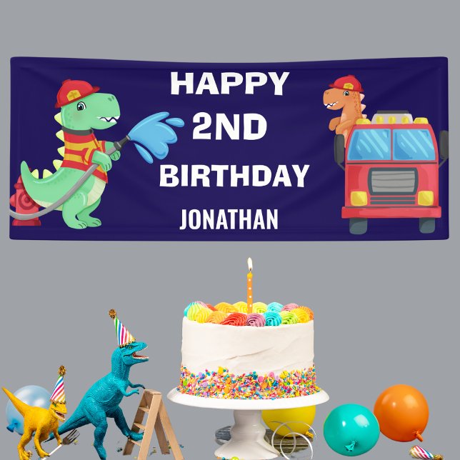 Personalised Boys Dinosaur Birthday Party Banner (Creator Uploaded)
