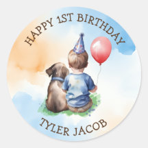 Personalised Boy's First Birthday