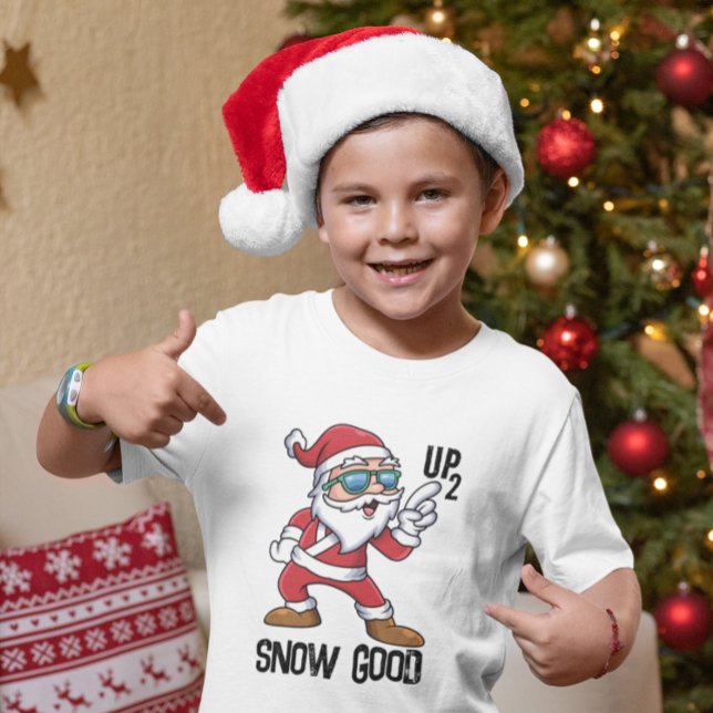 Personalised Boys Funny Christmas Quote Cartoon T-Shirt (Personalized Boys Funny Christmas Quote Cartoon T-Shirt)