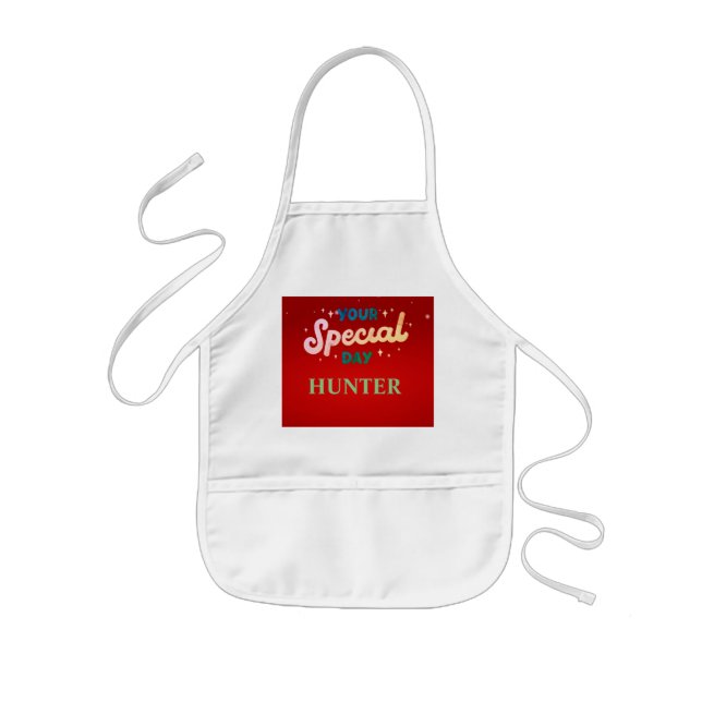 personalised boy's kids' apron (Front)