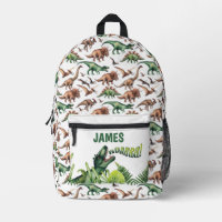 Personalised Boy's Name T-Rex Dinosaurs