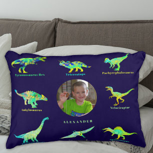 Personalised Boys Photo Dinosaur Decorative Cushion