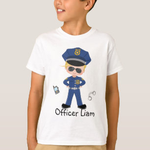 Personalised Boys Police Officer Law Enforcment T-Shirt
