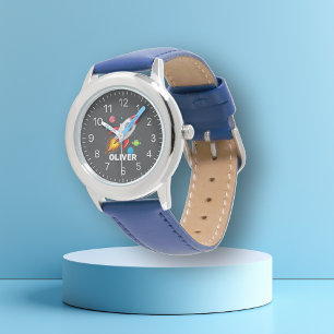 Personalised Boys Rocket Space Watch
