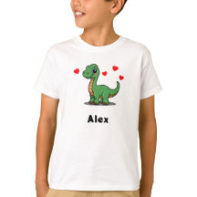 Personalised Brachiosaurus Dinosaur Kids T-Shirt