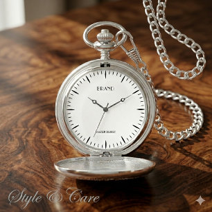 Personalised Brand Silver Pocket Watch