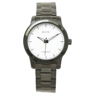 Personalised Brand Unisex Oversized Black Bracelet Watch
