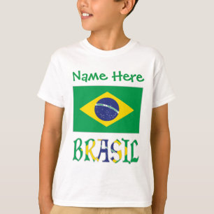Personalised Brasil Bandiera Boy’s T-Shirt