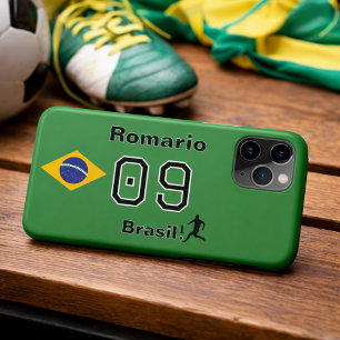 Personalised Brasil Soccer Legend Jersey Number Case-Mate iPhone Case