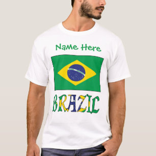 Personalised Brazil Flag Men’s T-Shirt