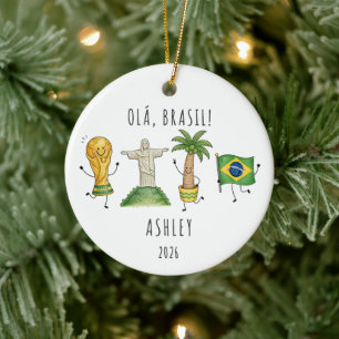 Personalised Brazil Vacation Ornament