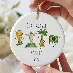 Personalised Brazil Vacation Ornament