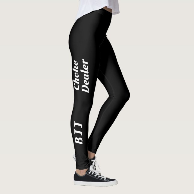 Personalised Brazilian Jiu Jitsu Black Belt Leggings (Right)