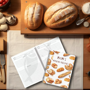 Personalised Bread Recipe Notebook