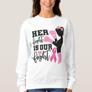 Personalised Breast Cancer Pink Ribbon Sweatshirt