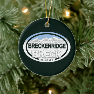 Personalised Breckenridge Colorado Rocky Mountain Ceramic Tree Decoration