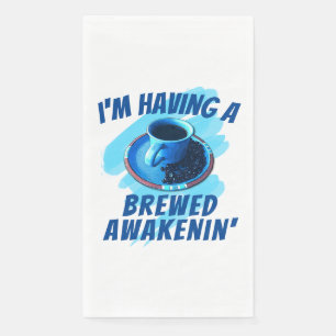 Personalised Brewed Awakenin' Cup Saucer Beans Napkin