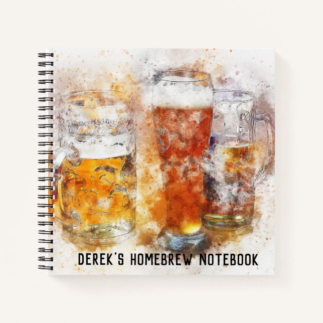 Personalised Brewers' Homebrew Notebook (Front)